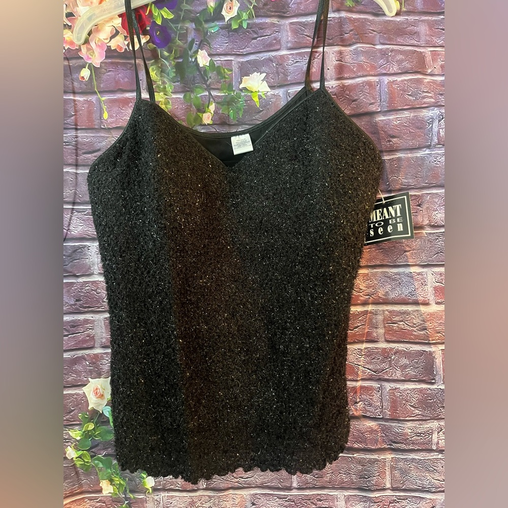 Meant To Be Seen Sparkly Black Tank